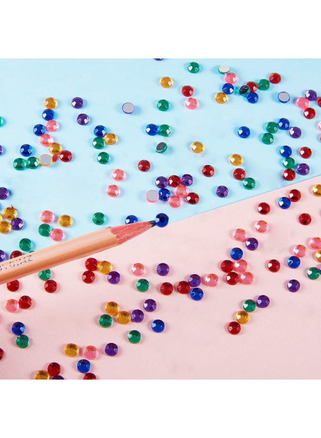 About 960 Pieces 5mm Acrylic Crystal Nail Art Flatback Round Rhinestones Gemstone 6 Colors for Nails Phone Decorations Crafts Makeup Clothes Shoes  - Image 5