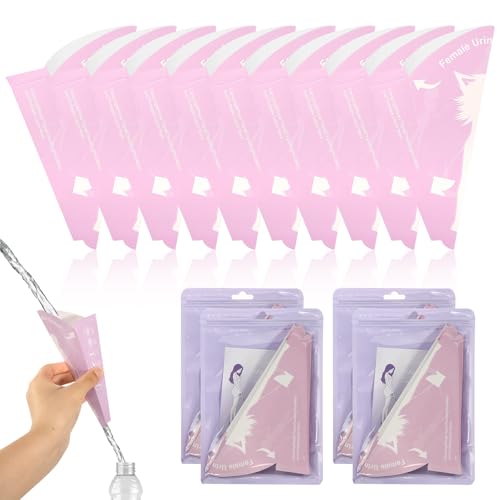FASBET 40pcs Pee Funnel for Women Disposable Female Urination Device, Womens Urinal Funnel Stand to Pee Female Travel Urinal para Hacer PIPI para Mujeres - Image 1