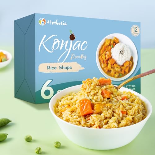 Hethstia Konjac Rice, 12 Packs Low Carb Shirataki Rice, Keto, Vegan, Gluten-Free, Sugar-Free, Low Calorie, 0 Fat, Ready-to-Eat Healthy Food & Holiday Gifts - Image 3
