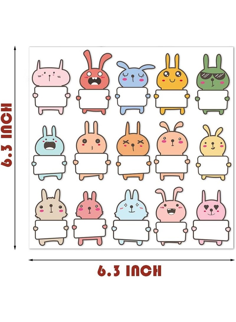 150Pcs Name Label for Kids, Rabbit Name Tags Stickers for Classroom Hello My Name is Cute Personalized to Design Water Bottle, Lunch Box, Laptop, School Supplies, Camping, Cup - Image 3