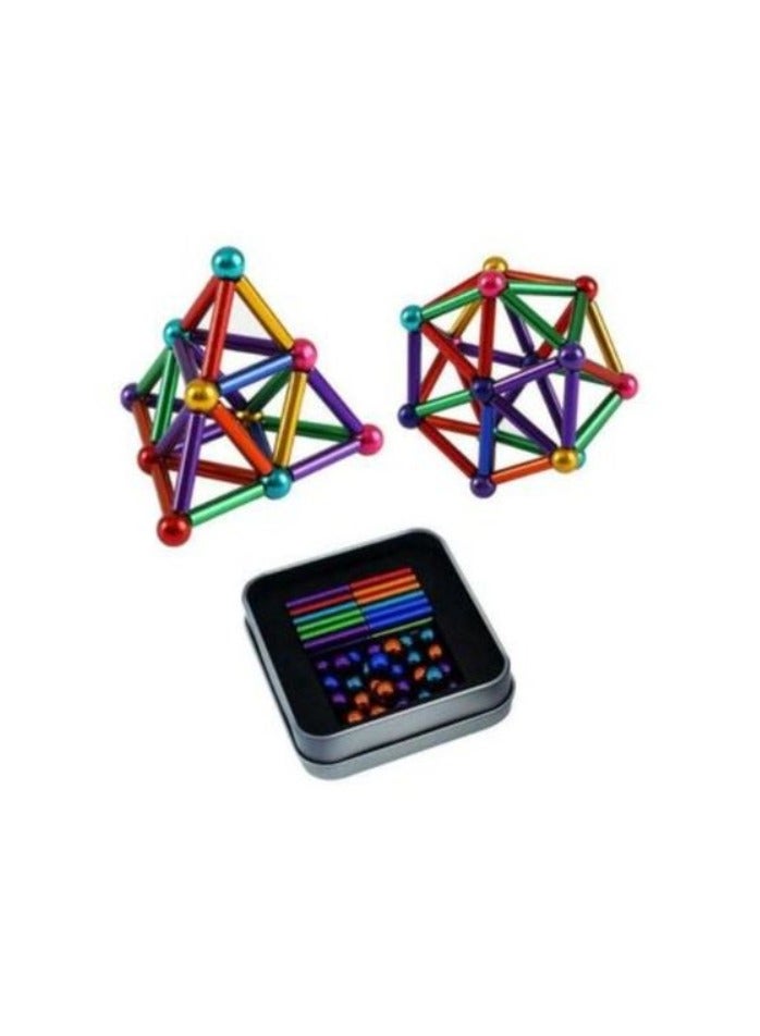تركيبات مغناطيس عواميد وكور لعمل اشكال مجسمة ثلاثية الابعاد العاب بناء وتركيبات للكبار والاطفال - Image 1