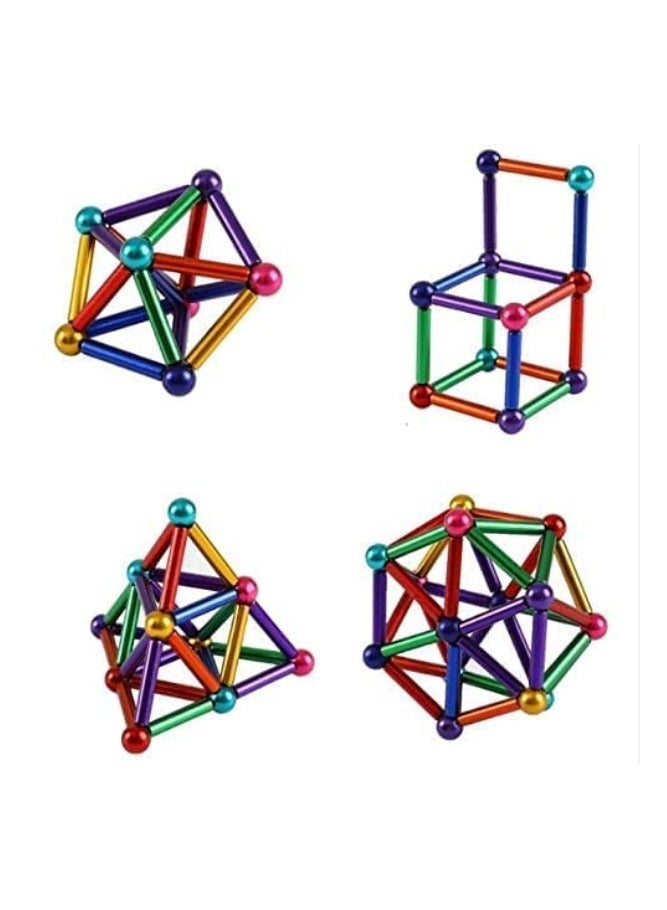 تركيبات مغناطيس عواميد وكور لعمل اشكال مجسمة ثلاثية الابعاد العاب بناء وتركيبات للكبار والاطفال - Image 2