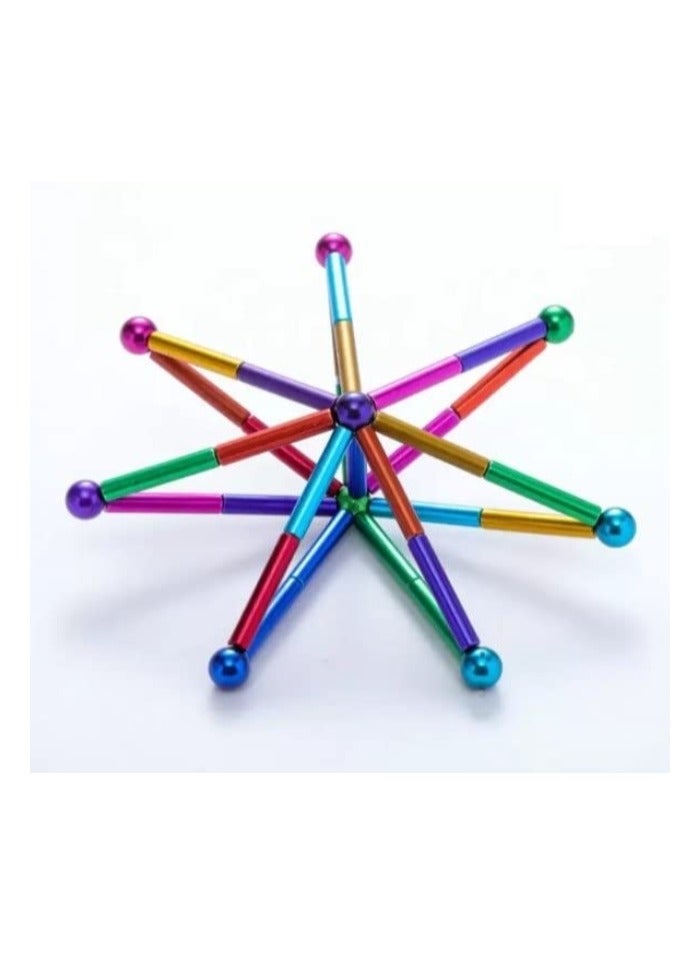 تركيبات مغناطيس عواميد وكور لعمل اشكال مجسمة ثلاثية الابعاد العاب بناء وتركيبات للكبار والاطفال - Image 4