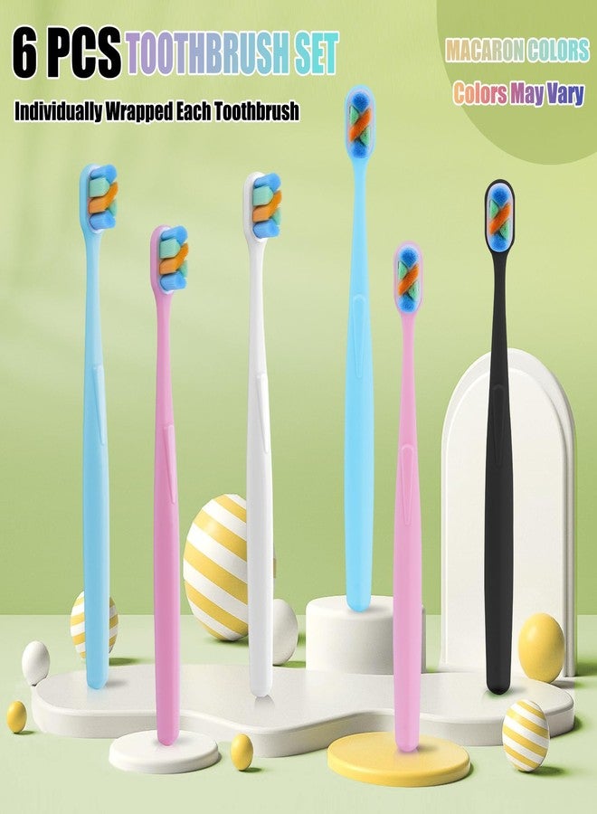 Tetragonal tree 6-Pack Extra Soft Toothbrushes for Sensitive Teeth & Receding Gums - Dentist-Designed Tapered Bristles for Gentle Plaque Removal - Individually Wrapped Toothbrushes - Image 5