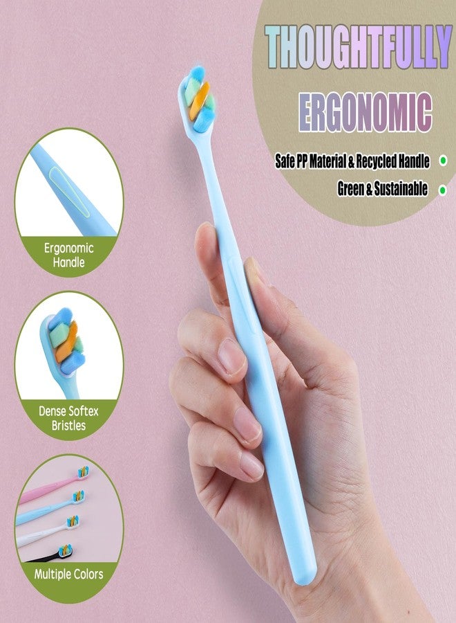 Tetragonal tree 6-Pack Extra Soft Toothbrushes for Sensitive Teeth & Receding Gums - Dentist-Designed Tapered Bristles for Gentle Plaque Removal - Individually Wrapped Toothbrushes - Image 4