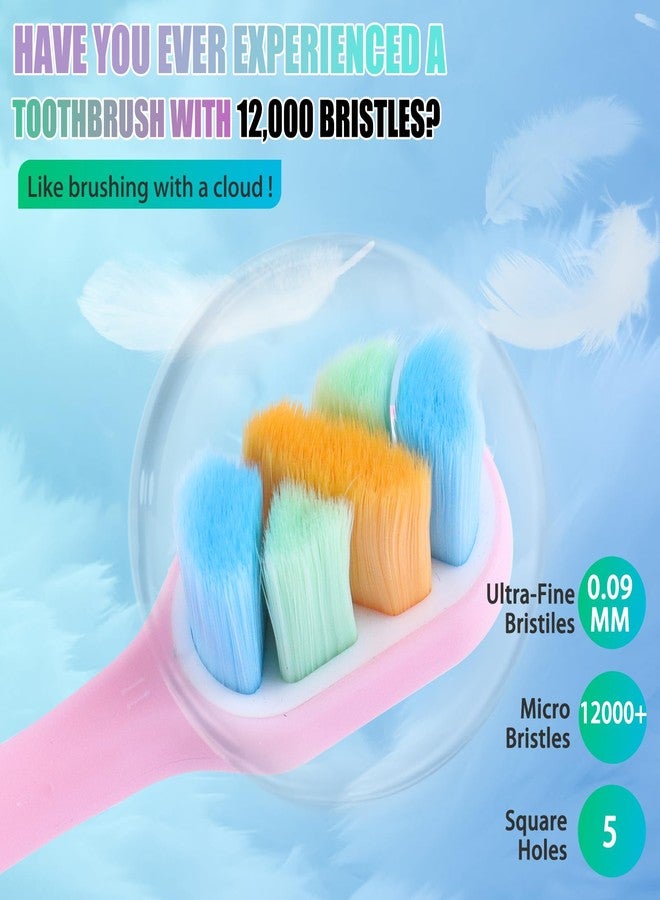 Tetragonal tree 6-Pack Extra Soft Toothbrushes for Sensitive Teeth & Receding Gums - Dentist-Designed Tapered Bristles for Gentle Plaque Removal - Individually Wrapped Toothbrushes - Image 3