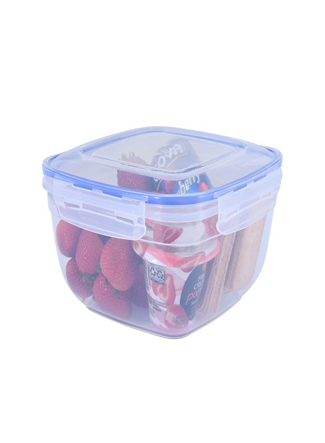Superio Sealed Food Container, Large Meal Prep Container, 4 Quart, 16 Cups, 128 Oz, Lunch Prep Containers, Food Bowl with Latches- Clear Bin with Leakproof Lid, BPA Free - Image 1