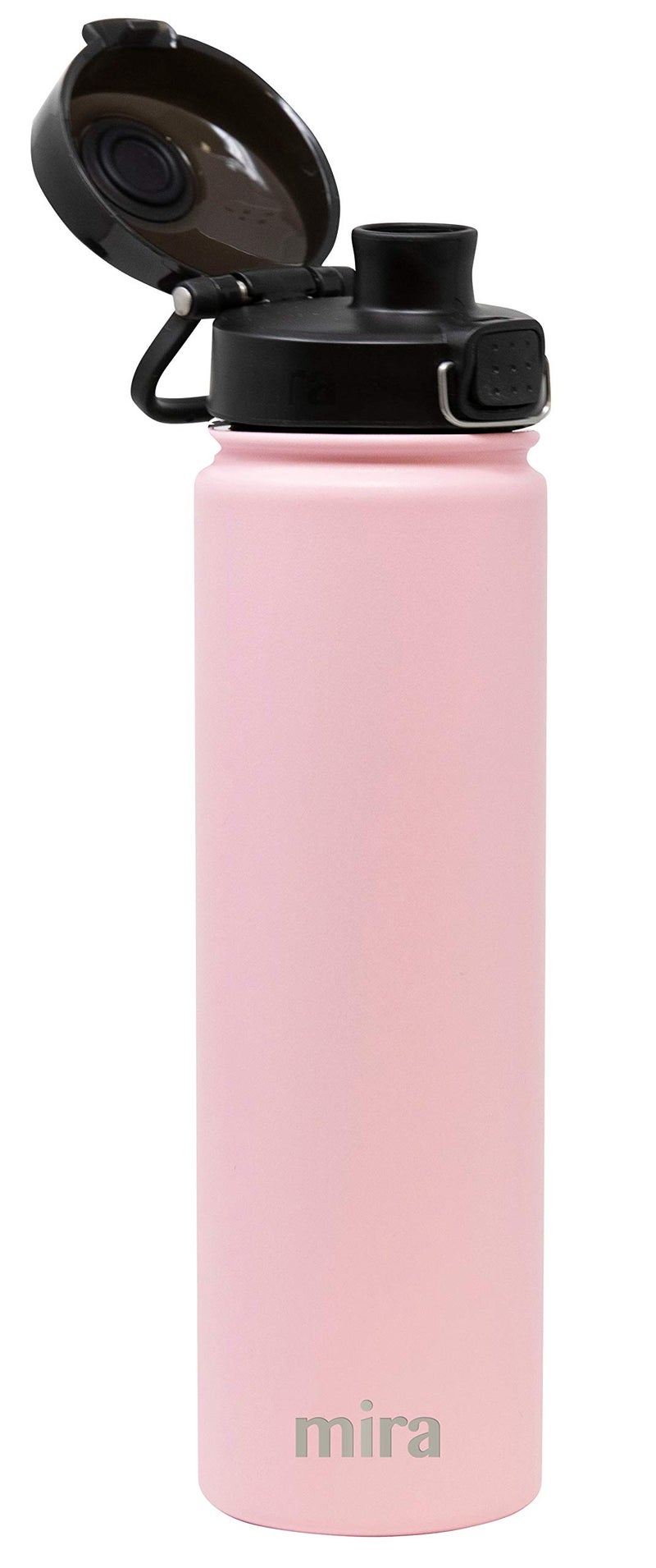 MIRA 24 oz Insulated Water Bottle - Stainless Steel Thermos with One-Touch Quick-Open Spout - Double Wall Hot & Cold (24Hr Cold/12Hr Hot) - Rose Pink - Image 2