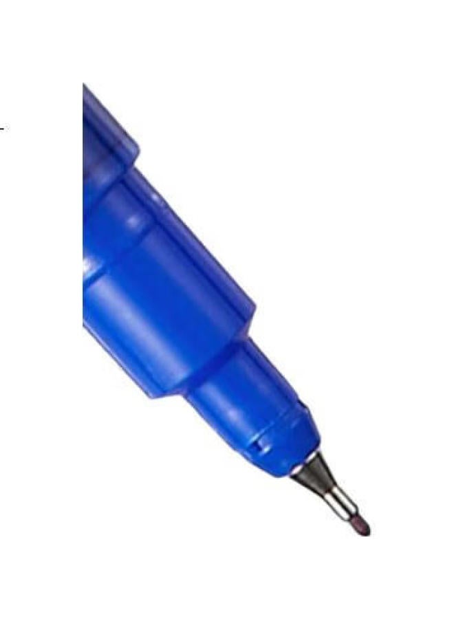 Comix Quick-Drying Waterproof Dual-Tip Oil-Based Marker Pen, Blue, 12-Pack, Mk804 - Image 1