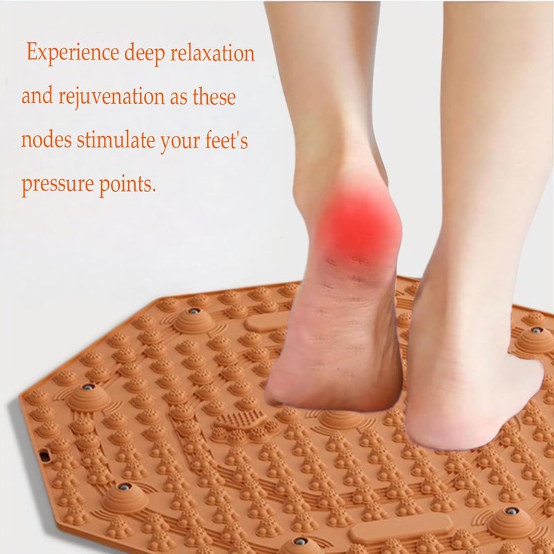 Luzly Foot Massager Mat Reflexology Foot Acupressure Mats Feet Massage Pad with Magnetic Anti Fatigue Office Standing Mat Relief Foot Pain for Elderly Students and Office Workers2167 x 2167 in - Image 5