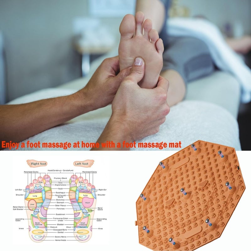 Luzly Foot Massager Mat Reflexology Foot Acupressure Mats Feet Massage Pad with Magnetic Anti Fatigue Office Standing Mat Relief Foot Pain for Elderly Students and Office Workers2167 x 2167 in - Image 2