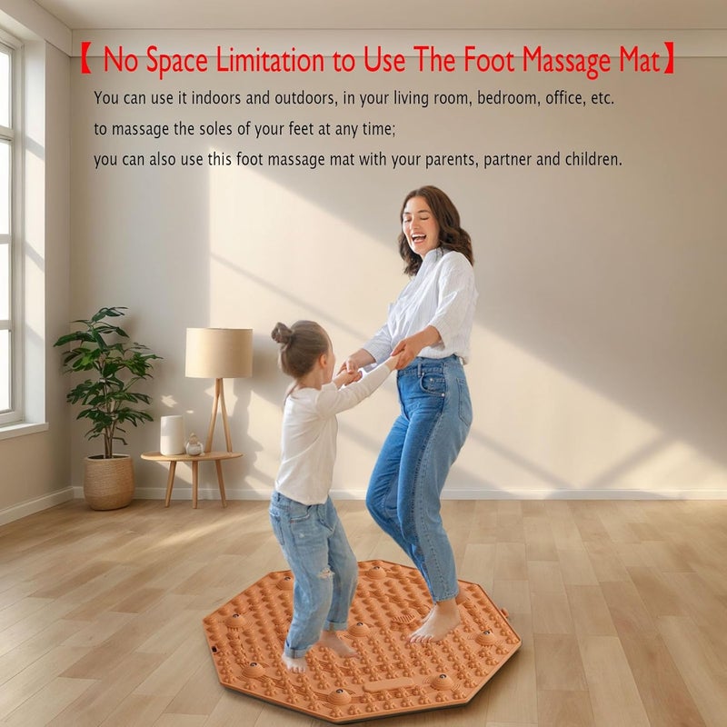 Luzly Foot Massager Mat Reflexology Foot Acupressure Mats Feet Massage Pad with Magnetic Anti Fatigue Office Standing Mat Relief Foot Pain for Elderly Students and Office Workers2167 x 2167 in - Image 4