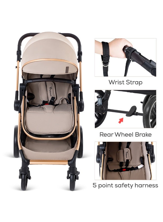 TEKNUM 3in1 Travel Prime Stroller - Beige - Image 3
