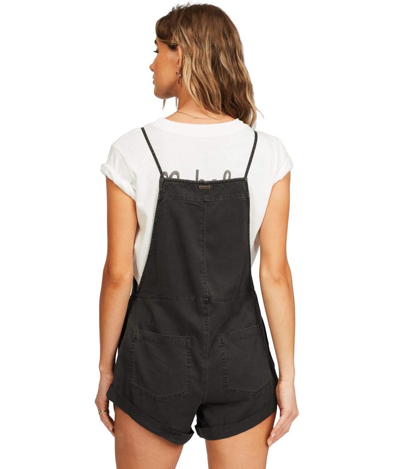 Billabong womens Wild Pursuit Short Overall Rompers, Off Black, Medium US - Image 2
