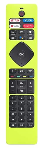 ZWP Silicone Case for Philips Remotes, for Philips Android TV Remote Control RF402A-V14 NH800UP URMT47CND0 BT800 URMT26RST004, Remote Cover Washable, Shockproof, Glow in The Dark(Green) - Image 1