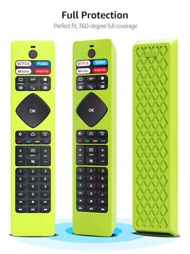 ZWP Silicone Case for Philips Remotes, for Philips Android TV Remote Control RF402A-V14 NH800UP URMT47CND0 BT800 URMT26RST004, Remote Cover Washable, Shockproof, Glow in The Dark(Green) - Image 3