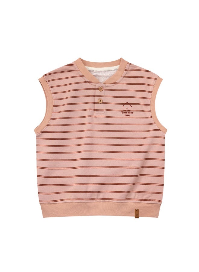 Neza【wilderness Special】children's Vest Striped Spring And Autumn Clothing Boys' Vest Girls' Vest Sleeveless Pullover