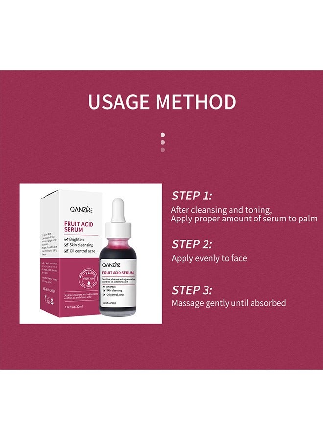 QANZIRE Fruit Acid serum - to Revitalize Your Skin Facial Serum for Smooth and Glowing Skin Premium Facial Serum for Hydration and Brightening Anti-aging Serum for All Skin Types - Image 5