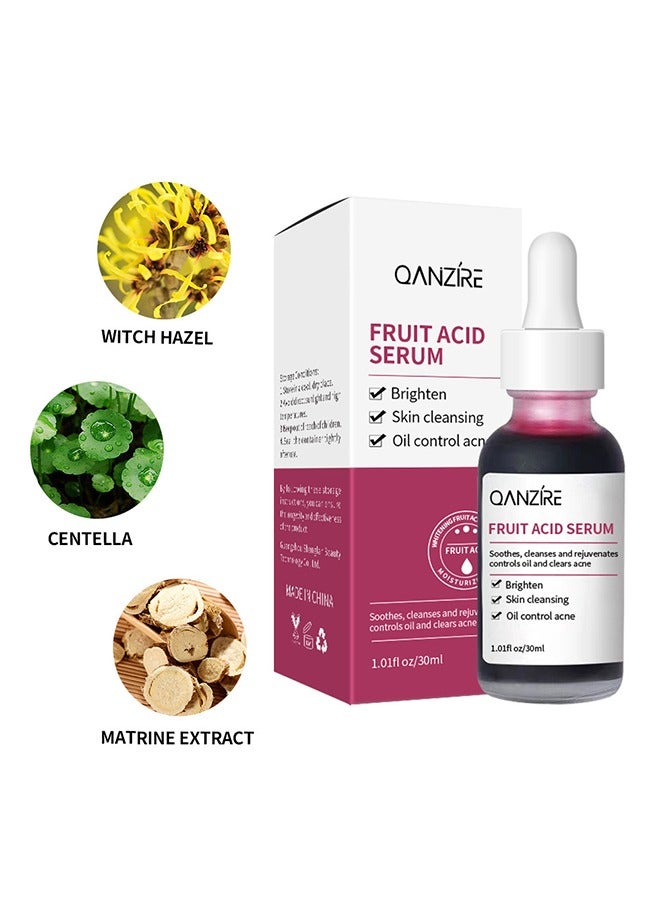 QANZIRE Fruit Acid serum - to Revitalize Your Skin Facial Serum for Smooth and Glowing Skin Premium Facial Serum for Hydration and Brightening Anti-aging Serum for All Skin Types - Image 2