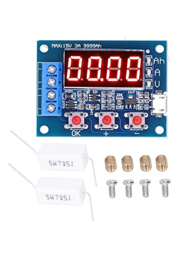 Generic Spacnana LED Battery Tester, Capacity Meter Monitor 9999AH with DC4.5-6V, Lithium Batteries for Discharge Test  - Image 1