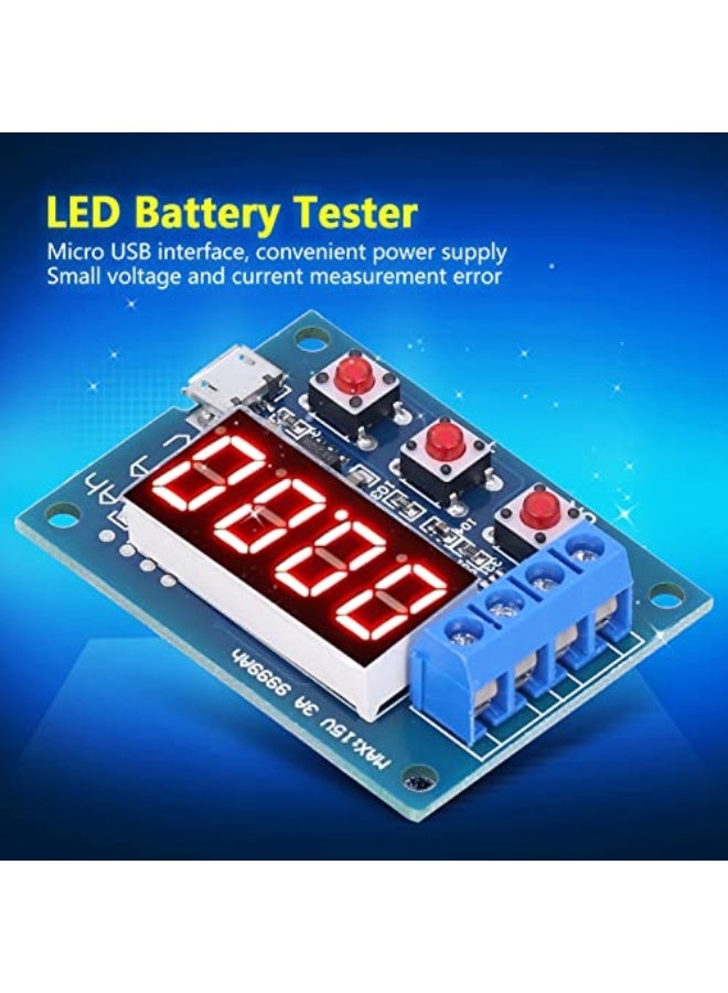 Generic Spacnana LED Battery Tester, Capacity Meter Monitor 9999AH with DC4.5-6V, Lithium Batteries for Discharge Test  - Image 4