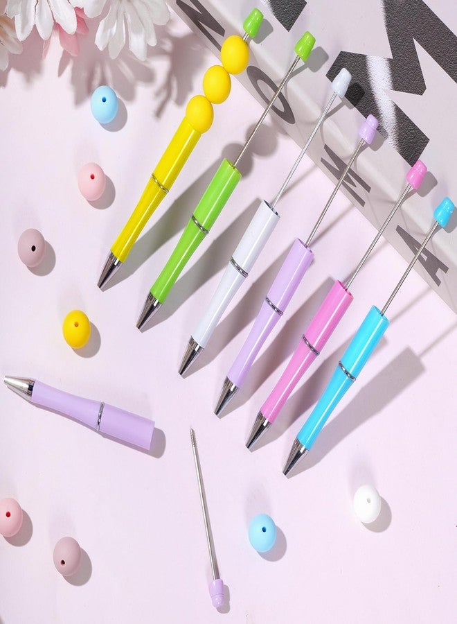 jiebor 30Pcs Beadable Pens Plastic Bead Pen Black Ink Ballpoint Pens Diy Pens Cute Cool Pens for Students Teacher Bridal Women Men Graduation Gift Office School Supplies - Image 3