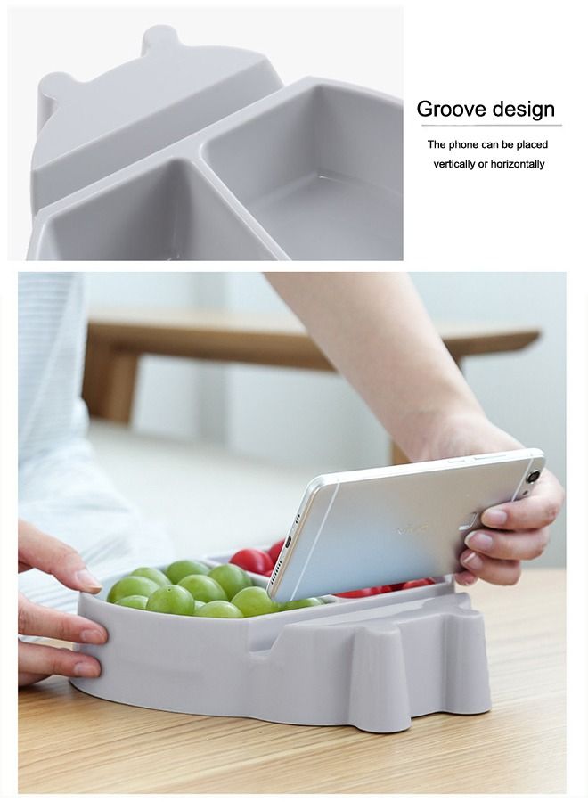 شيانغ يو طبق فاكهة مجفف متعدد الوظائف مع حامل هاتف محمول يستخدم غرفة المعيشة المنزلية - Image 4