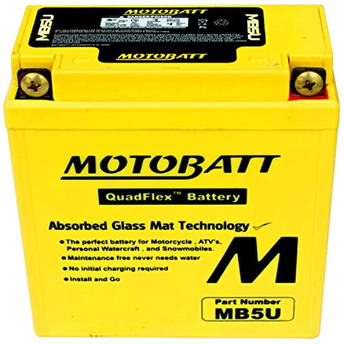 MotoBatt DB Electrical MB5U Battery Compatible With/Replacement For Motobatt Battery 7Ah,Honda, Sizuki,Yamahe, Royal Enfield - Image 2