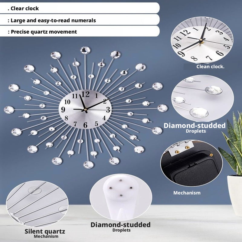 Wall Clock "Drops" 50cm x 50cm - Image 5