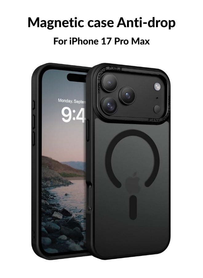ZAFRA iPhone 17 Pro Max Case with Metal Camera Frame, Strong N52 MagSafe Magnet, Military-Grade Protection, Matte Anti-Slip Cover - Compatible with MagSafe Accessories - Image 1
