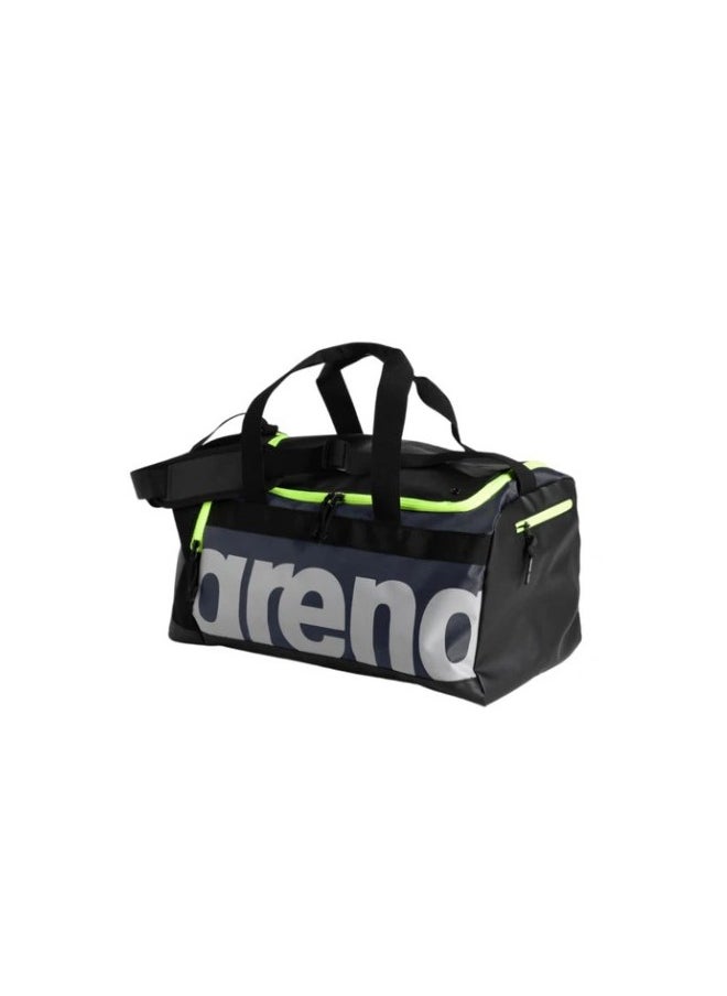 arena Spiky 40 L III Swimming Bag    Color: Navy-Neon Yellow  - Image 1
