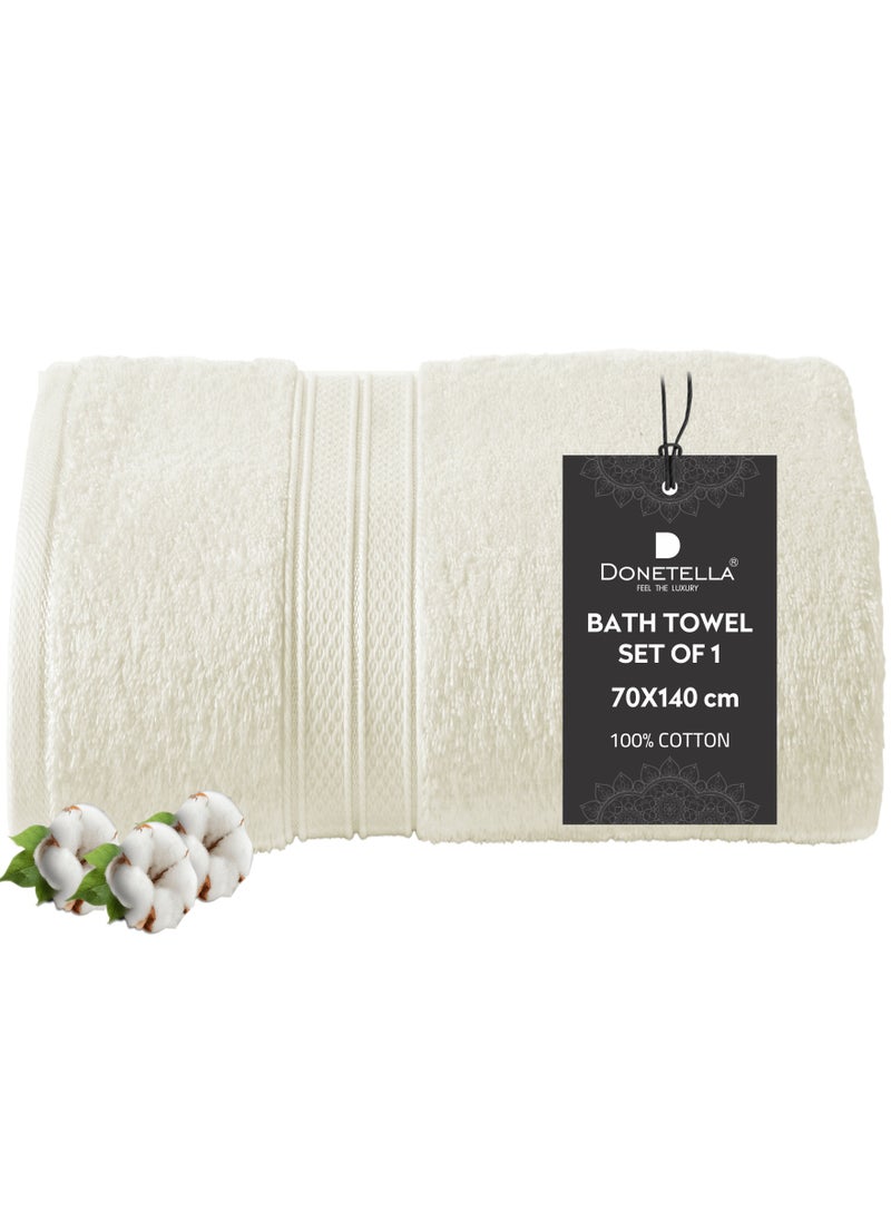 Premium 100 % Combed Cotton 1-Pcs Bath Towel(70 X 140 CM) 600 GSM Large Towel, Highly Absorbent, Quick Dry,Best Towel for Bathroom, Spa And Hotel,Ivory - pzsku/Z0FEF595AD28AA1EA4A05Z/45/_/1735644692/17ba7cde-77d0-4843-af20-136ab887d14e