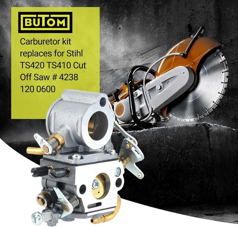 Butom TS420 TS410 Carburetor with Filter Maintenance Kit for Concrete Cut-Off Saw - Image 2