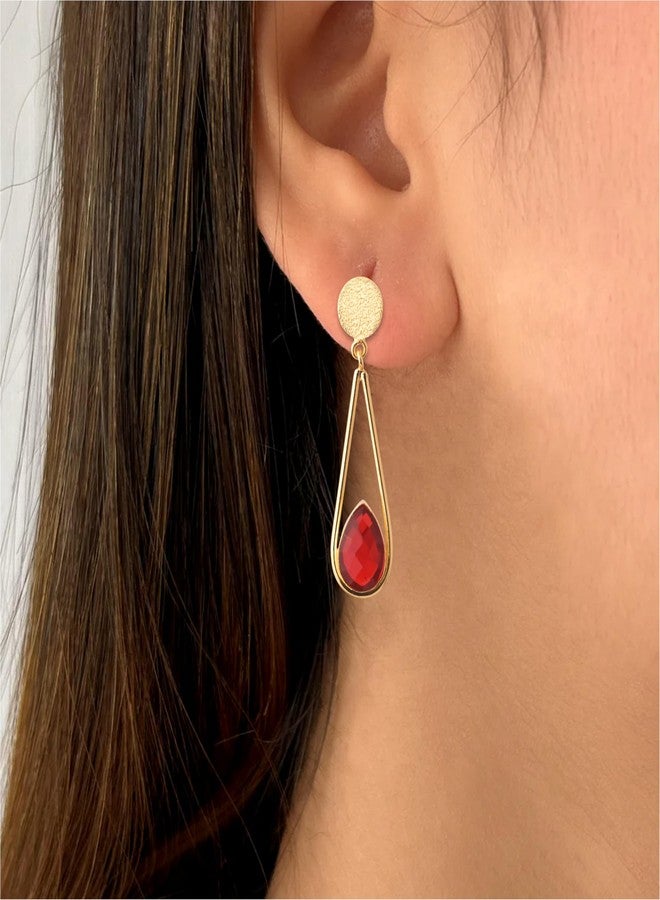 Emilia Stylish Earrings Combo for Women and Girls | Set of 2 Lightweight Teardrop Earrings for Casual and Occasional Wear - Image 4