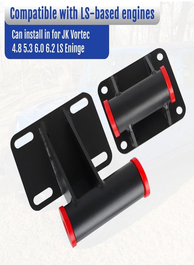 WIKIBB for 07-18 Jeep Wrangler JK Swap LS1 LSX LS2 LS3 Gen 3 Gen4 LS Engine Mounts Set - Image 2