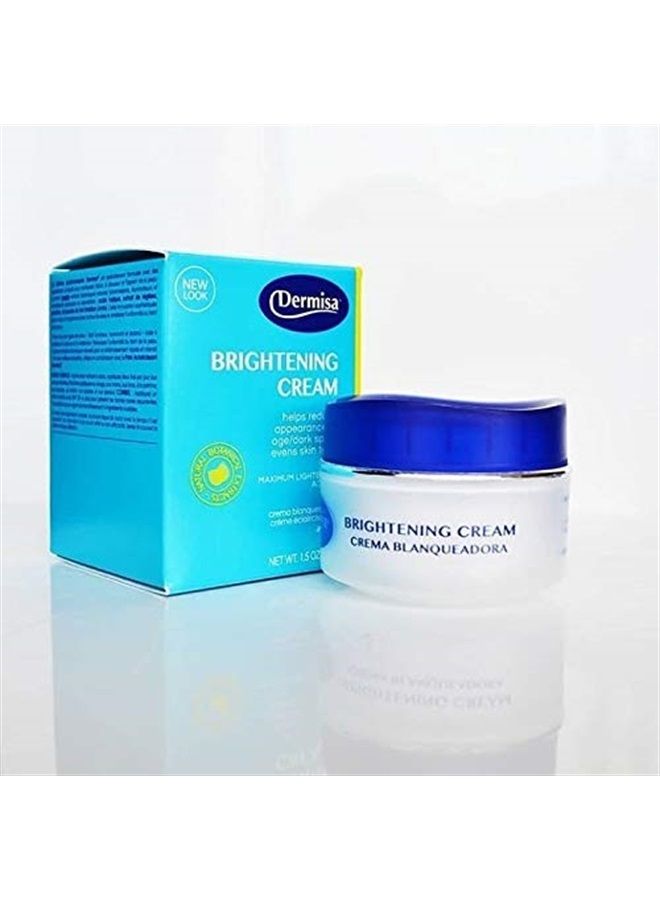 DERMISA كريم تفتيح مع 4 مستخلصات نباتية طبيعية | يساعد على تفتيح وترطيب البشرة | يحتوي على حمض كوجيك، مستخلص عرق السوس، أربوتين والتوت الهندي (أملا) | 1.5 أونصة | عبوة من 2 - Image 3