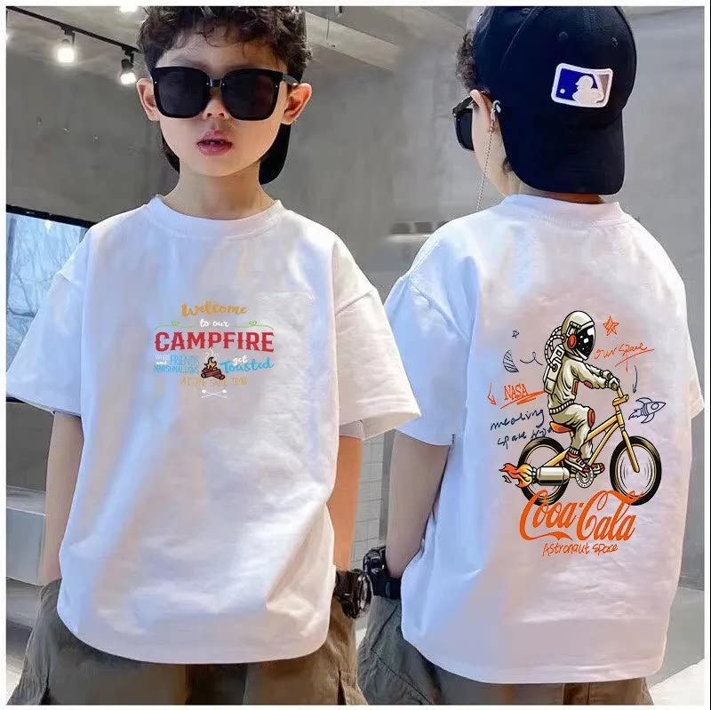Boys' Short-sleeved T-shirt 2023 New Style Summer Pure Cotton Mid-large Children's Boys' Children's Top Half-sleeved T-shirt Thin Trendy - Image 2