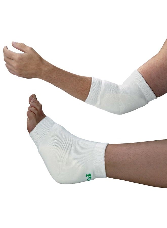 Posey TIDI 6224L Posey Heel and Elbow Protectors with Foam Pads ― Large ― White ― One Pair of Heel and Elbow Protectors for Protection Against Abrasions ― Home Healthcare ― Medical Supplies - Image 1