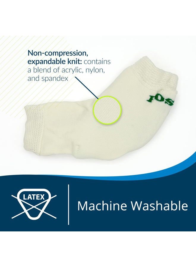 Posey TIDI 6224L Posey Heel and Elbow Protectors with Foam Pads ― Large ― White ― One Pair of Heel and Elbow Protectors for Protection Against Abrasions ― Home Healthcare ― Medical Supplies - Image 3