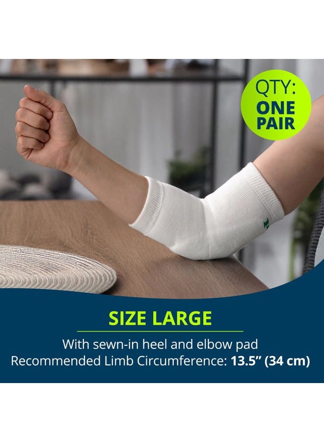 Posey TIDI 6224L Posey Heel and Elbow Protectors with Foam Pads ― Large ― White ― One Pair of Heel and Elbow Protectors for Protection Against Abrasions ― Home Healthcare ― Medical Supplies - Image 5