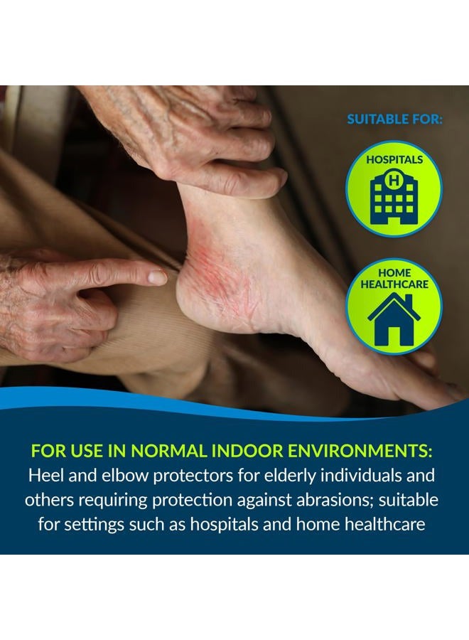 Posey TIDI 6224L Posey Heel and Elbow Protectors with Foam Pads ― Large ― White ― One Pair of Heel and Elbow Protectors for Protection Against Abrasions ― Home Healthcare ― Medical Supplies - Image 4