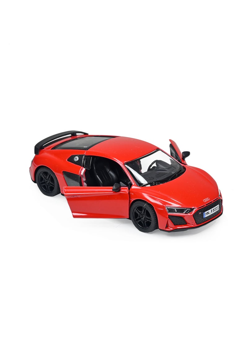 Kinsmart سيارة لعبة معدنية مصبوبة بمقياس 1:36 من Audi R8 كوبيه موديل 2020 مع إمكانية فتح الباب والسحب للخلف  - Image 3