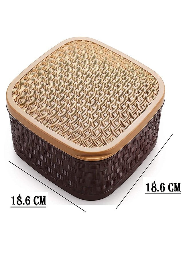 SBA PRIME Plastic Square 7 Sections Multipurpose Masala Rangoli Dabba Box | Spice Storage Container with Transparent Lid for Kitchen (Pack of 1) - Image 4