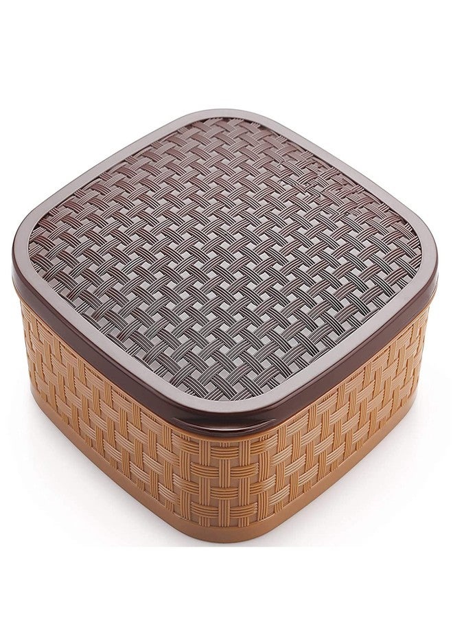 SBA PRIME Plastic Square 7 Sections Multipurpose Masala Rangoli Dabba Box | Spice Storage Container with Transparent Lid for Kitchen (Pack of 1) - Image 5