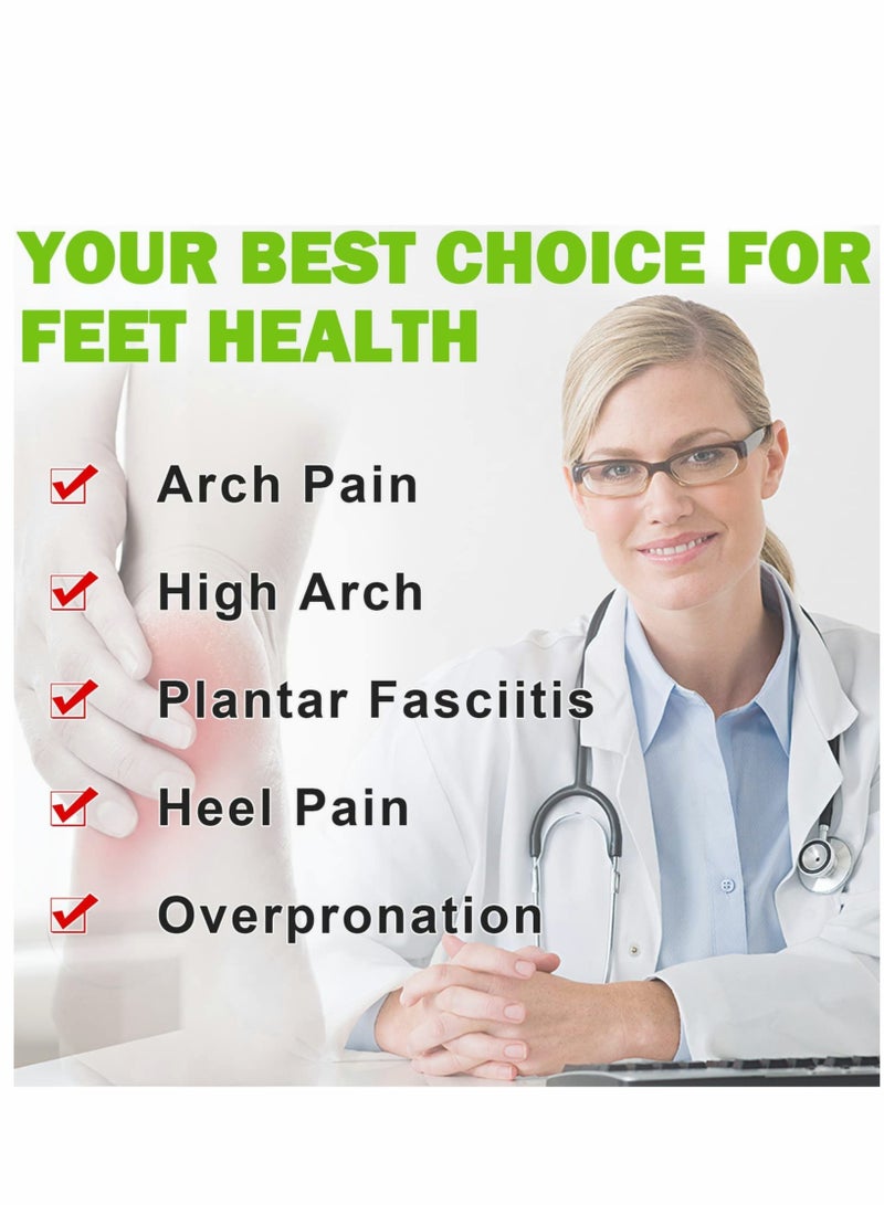 KASTWAVE Plantar Fasciitis Arch Support Insoles for Men and Women, 3/4 Length Hard Orthotics Shoe Inserts with Deep Heel Cup for Flat FeetRelieve Foot, Arch and Heel Spur Pain - Image 2
