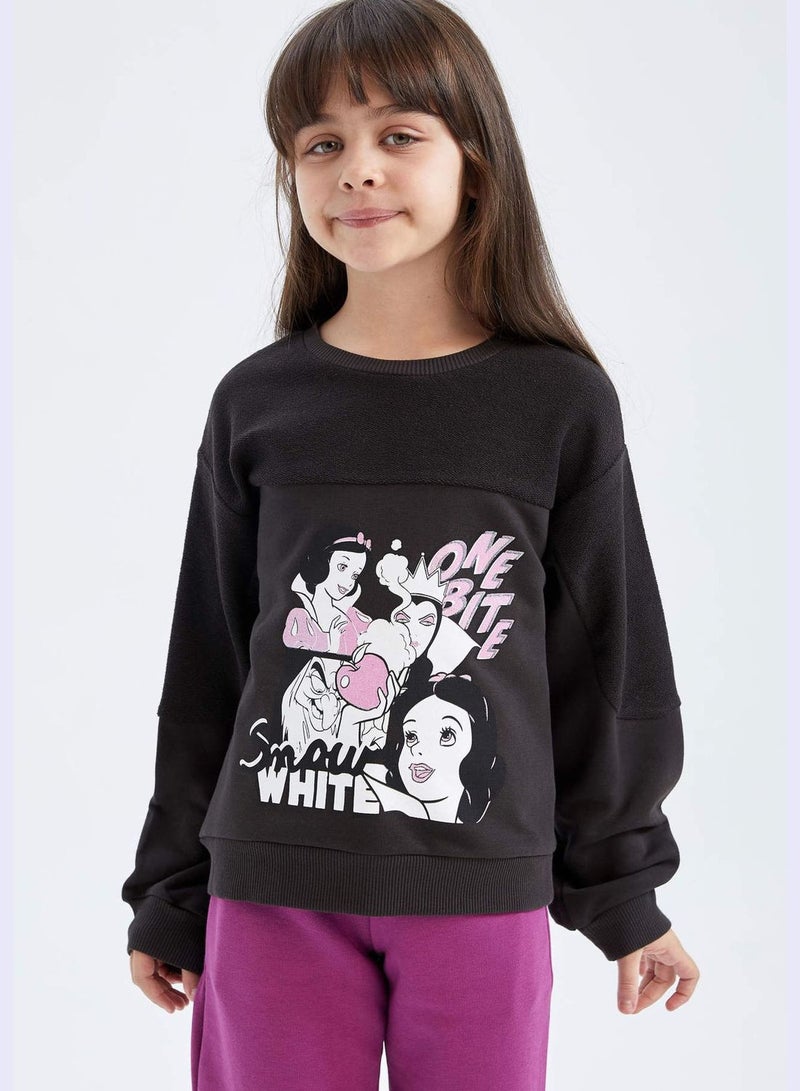 DeFacto Girl Disney Princess Licenced Relax Fit Crew Neck Long Sleeve Knitted Sweatshirt  - Image 3