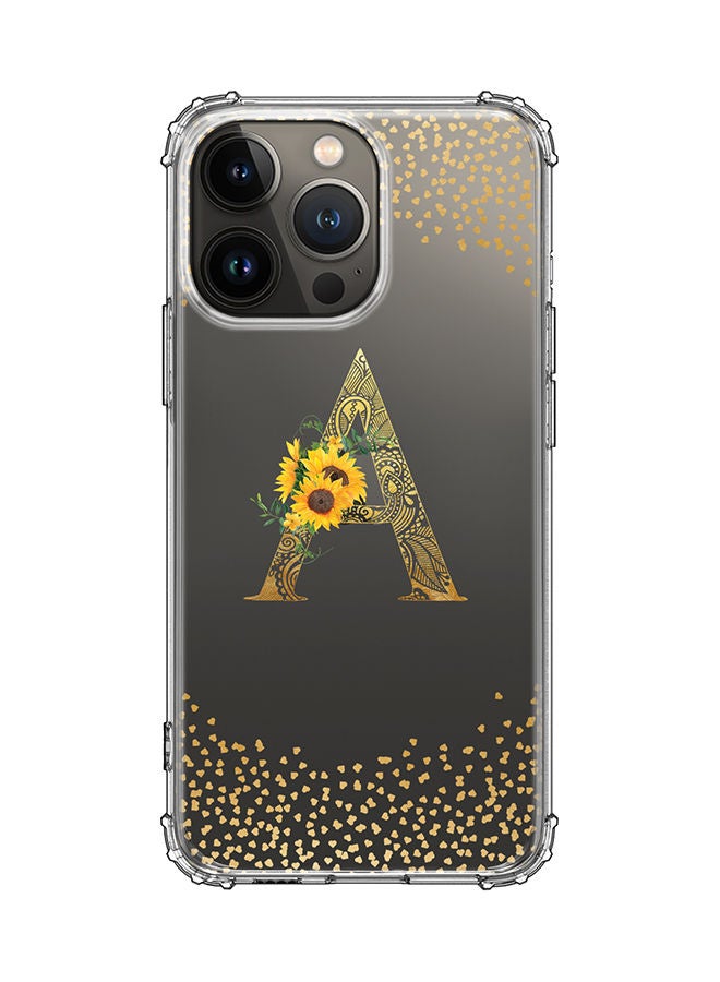 Stylizedd Monogram Design Classic Clear Cover for Apple iPhone 13 Pro Case Soft TPU Gel Thin Transparent Flexible Cover - A - Image 1