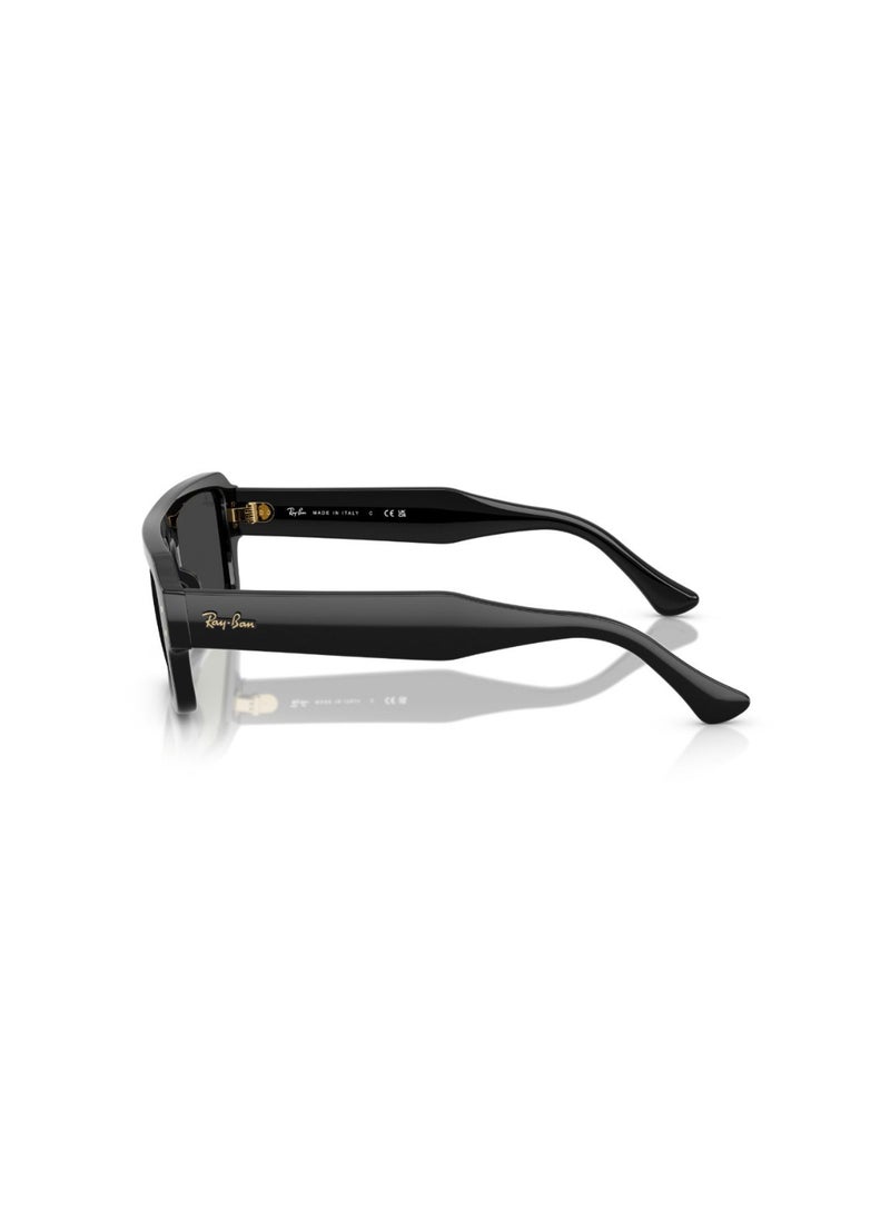 Ray-Ban Unisex Ray-Ban Unisex Rectangular  Sunglasses- RB 4454 - Lens Size-53Mm - Black - Image 2