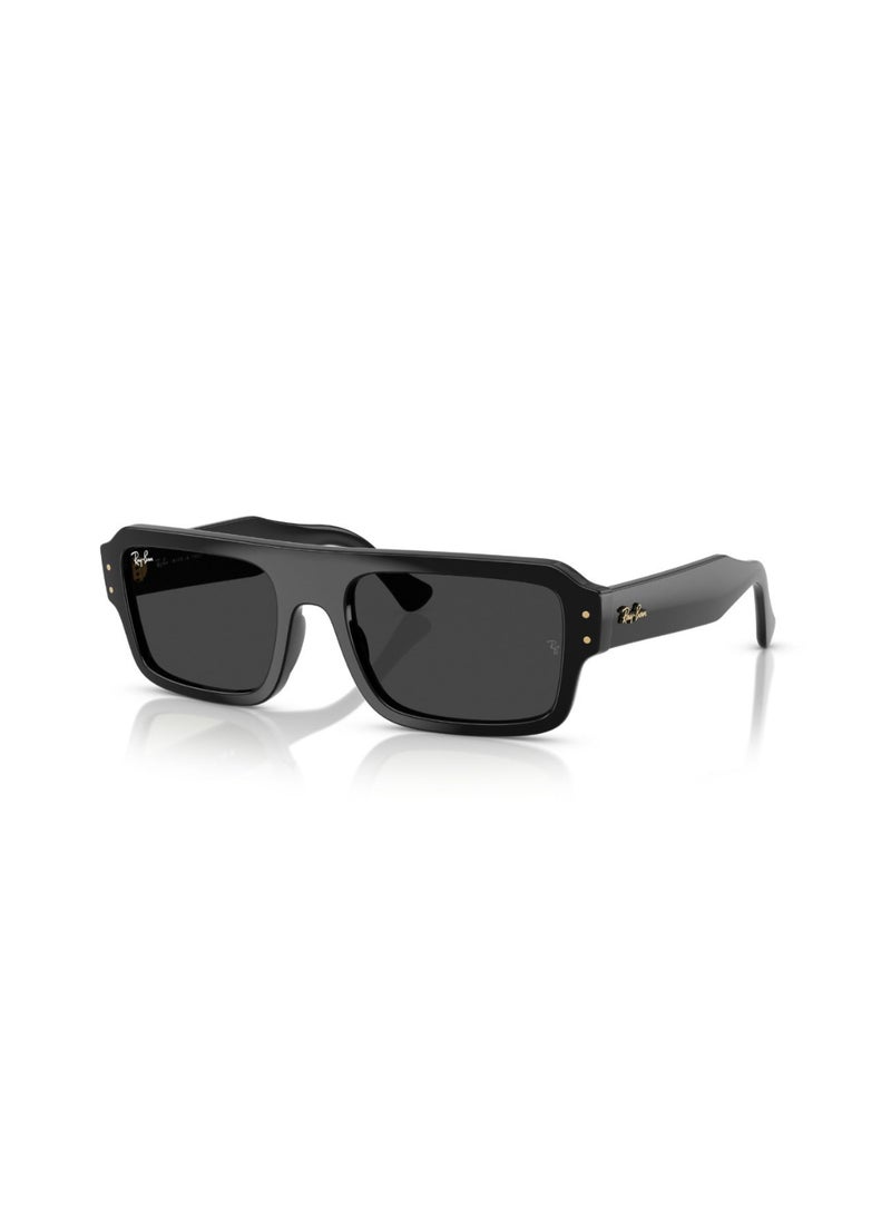 Ray-Ban Unisex Ray-Ban Unisex Rectangular  Sunglasses- RB 4454 - Lens Size-53Mm - Black - Image 1