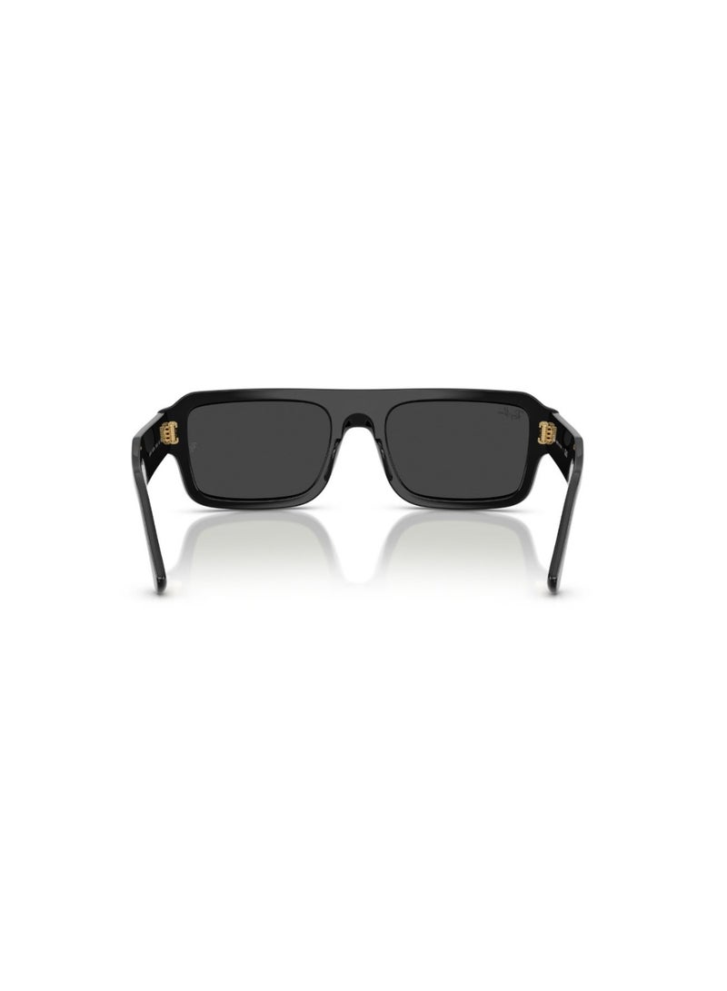 Ray-Ban Unisex Ray-Ban Unisex Rectangular  Sunglasses- RB 4454 - Lens Size-53Mm - Black - Image 3